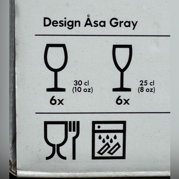 Ikea Svalka Clear Wine Glass Set 4 white 4 red - Picture 9 of 9